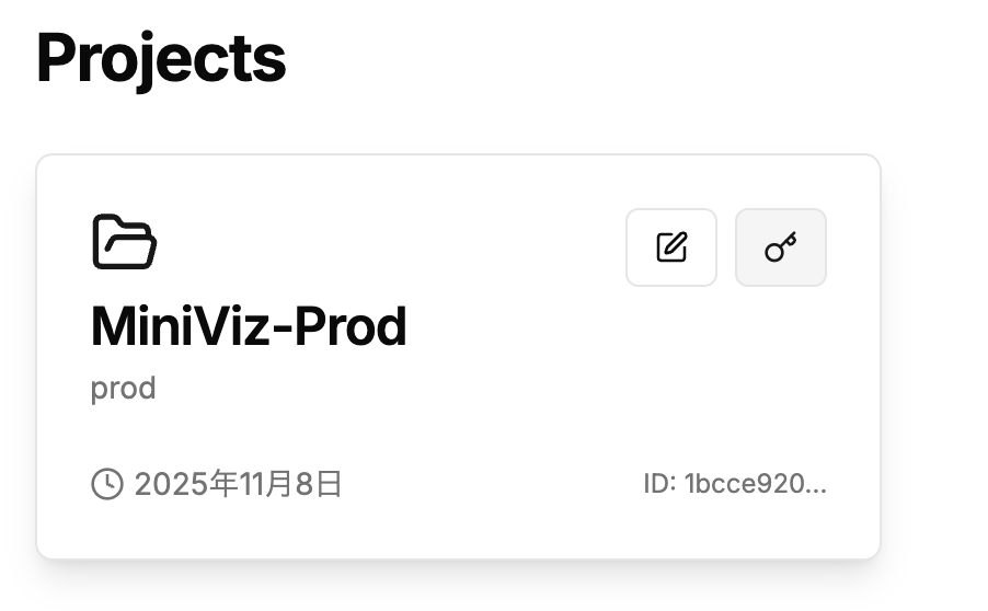 Copy Project ID and Token